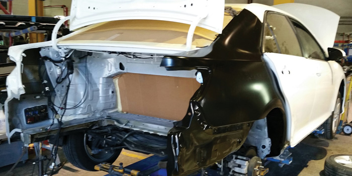 A repair like this will most always have room for refinish add-ons: inner wheel house, package tray, inside quarter panel, pinchwelds, inner structure color, undercoating underside of floor, etc. 