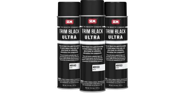 SEM Trim Paint Satin Black Aerosol 15 oz